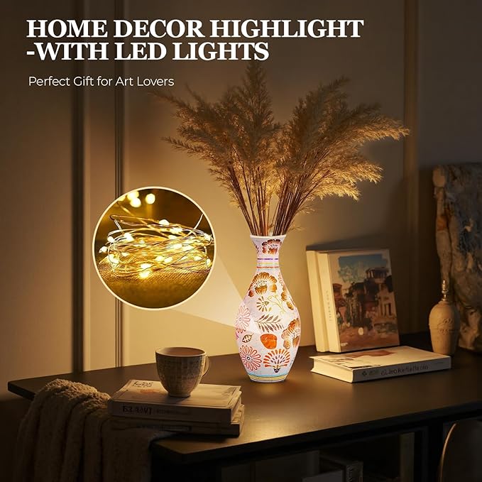 3D Puzzle Vase with Wheat Field Landscape, 160 Pieces DIY Decorative Vase for Home Decor & Gift