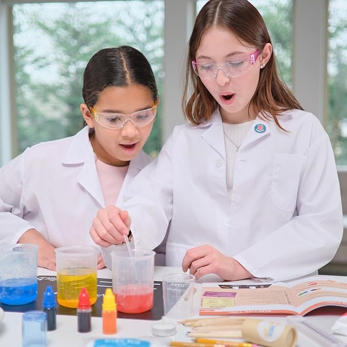 Chemistry Kit, Science Experiment for Girls & Boys, STEM Activities for Kids Ages 8-12, Beakers & Bubbles Foundation Chem Set
