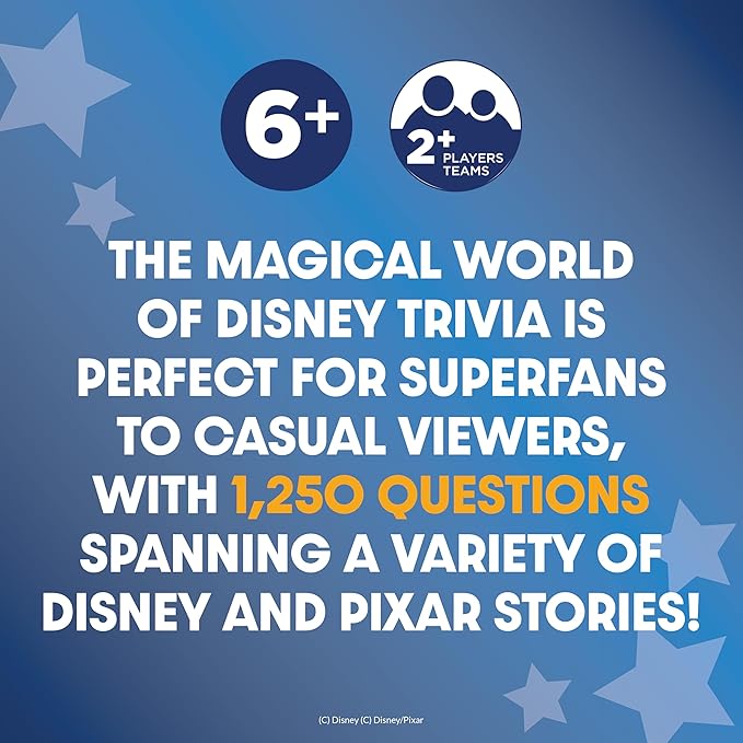 PlayMonster The Magical World of Disney Trivia Games – Board Games for Family Night, Family Games, Multi-Player Board Game, Family Board Game, Travel Games, Disney Game, Ages 6+