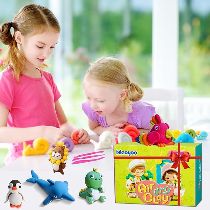 Air Dry Clay for Kids, 78 Colors Modeling Magic Clay, Safe & Non-Toxic, DIY Model School Arts & Crafts Kit with Tools, Home Party Favors, Birthday & Christmas Toys Gift for Boys & Girls