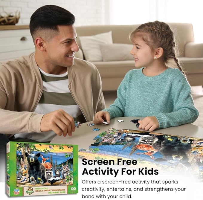 MasterPieces 100 Piece Jigsaw Puzzle for Kids - Audubon Spring Gathering-14"x19"