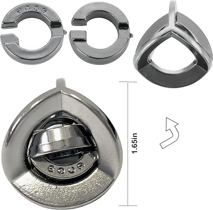 Metal Brain Teasers Puzzles 3PCS Unlock Interlocking Puzzles IQ Logic Test Disentanglement Educational Toy for Kids Adults