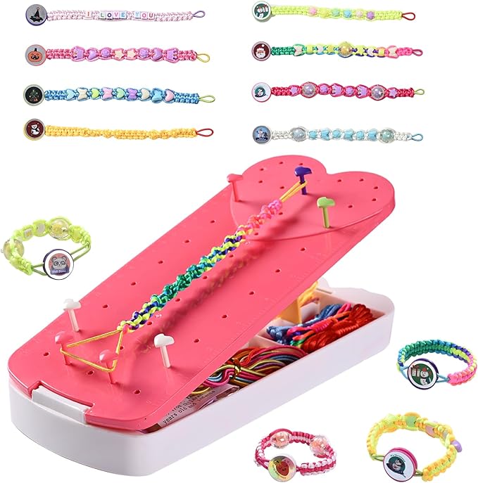 QDGMXIV Bracelet Making Kit for Girl 7 8 9 10 11 12 Year Old, Arts and Crafts Kid Gifts for Birthday