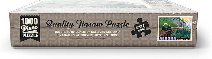 MyPuzzle Alaska: Skagway, Vintage Poster - Premium 1000 Piece Jigsaw Puzzle for Adults