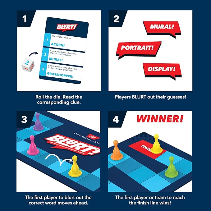 Educational Insights Blurt! The Think Fast, Shout-it-Out Party Game - Family Games for Kids and Adults, Board Games for Family Night, Fun Word Game for Ages 7+