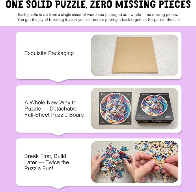 Wooden Puzzle for Adults – Tropiacl Yin-Yang Shaped Jigsaw, Unique Brain Teaser for Kid & Teen, 220 Pieces, 10"x10", Ships as Whole Puzzle Board (No Loose Pieces), Gift-Ready Box, Fun Family Game
