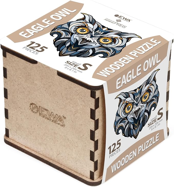 EWA Home Décor – Eagle Own Small 125 Pieces – Wooden Jigsaw Puzzle for Adults – Perfect for Artistic Home Decoration and Mindful Relaxation