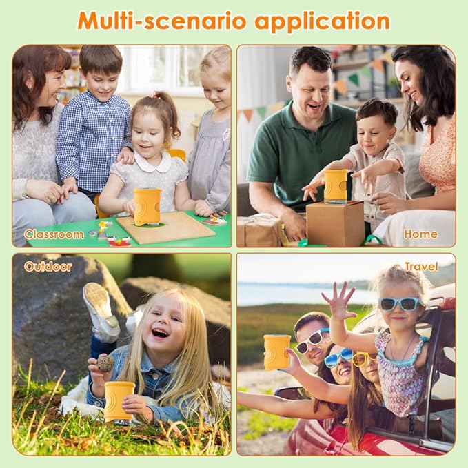 Handheld Microscope for Kids, Temodu 2.0" Screen Educational Science Kit, Rechargeable Mini Portable Digital Microscopes, 4X Zoom, can be Used as a Birthday, Ages 3+