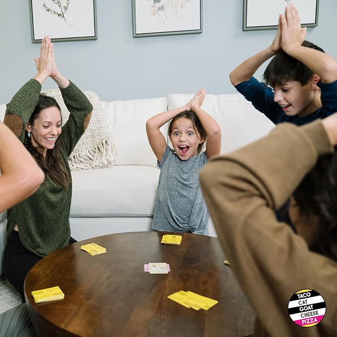Taco Cat Goat Cheese Pizza Card Game – Wildly Entertaining & Easy To Learn - Great for Adults, Teens, Kids and Families - Card Games and Board Games for Family Game Night - 10 Min, Age 7+, 2-8 Players