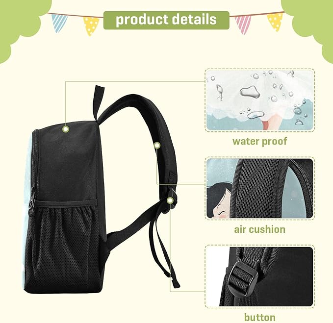 Cartoon Ballerina Toddler Backpack for Boys Girls 3-6 Small Preschool Backpacks for Kids Elementary Mini Bookbag for Preschool for School