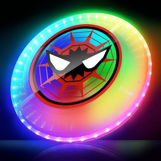 LED Flying Disc with Millions of Colors, 42 LEDs, 175g, 12 Lighting Modes, Rechargeable & Water-resistant, Outdoor Toys for Kids Ages 8-12 Teens Men Boys Adult Beach Toys Camping Lawn Yard Games