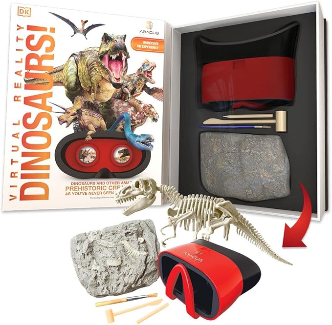 Virtual Reality Dinosaurs Gift Box - Illustrated Interactive VR Book and STEM Learning Activity Set - for Ages 8 and Up