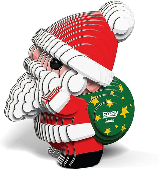 Eugy Santa 3D Puzzle, 24 Piece Eco-Friendly Educational Toy Puzzles for Boys, Girls & Kids Ages 6+
