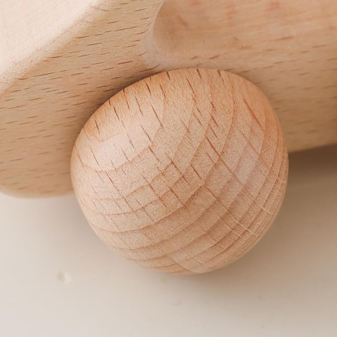 Wooden Baby Rattle Set, Newborn Wooden Rattle Toy, Natural Wooden Montessori Baby Grip Toy, Baby Gift Toy, Wood Rattle Set-4