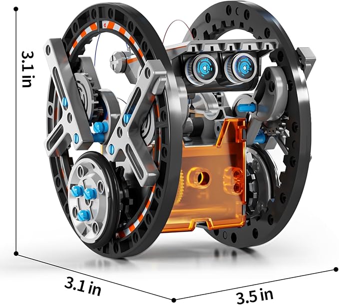 STEM Toys for Ages 8-13, Solar Powered Kits Toys Robotics for Kids Ages 8-12, Educational Building Science Experiment Kit, Boys Gifts for Kids 8 9 10 11 12 13 Years Learning Projects (Gray)