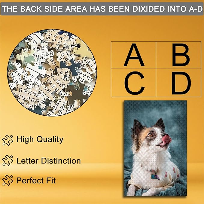 Custom Puzzle, Personalized Puzzle from Photos, Customized Puzzle 120/200/300/500/1000/1500 Pieces for Family, Christmas, Pet, Birthday, Wedding Gift
