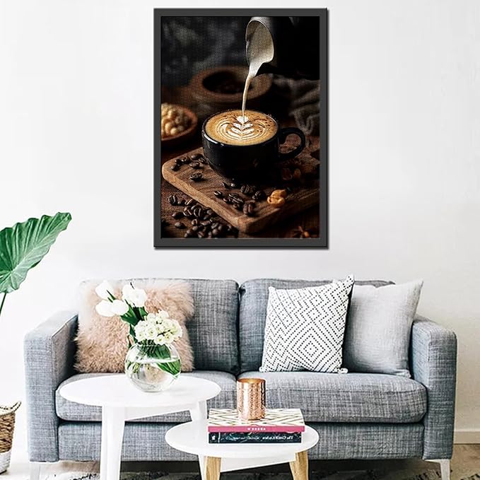 Tucocoo Coffee Beans Jigsaw Puzzle 1000 Pieces Puzzles for Adults, Coffee Cup Food Art Jigsaw Puzzles for Challenging Family Activity Games 27 x 20 inch Colorful DIY Puzzle for Home Decor Gifts