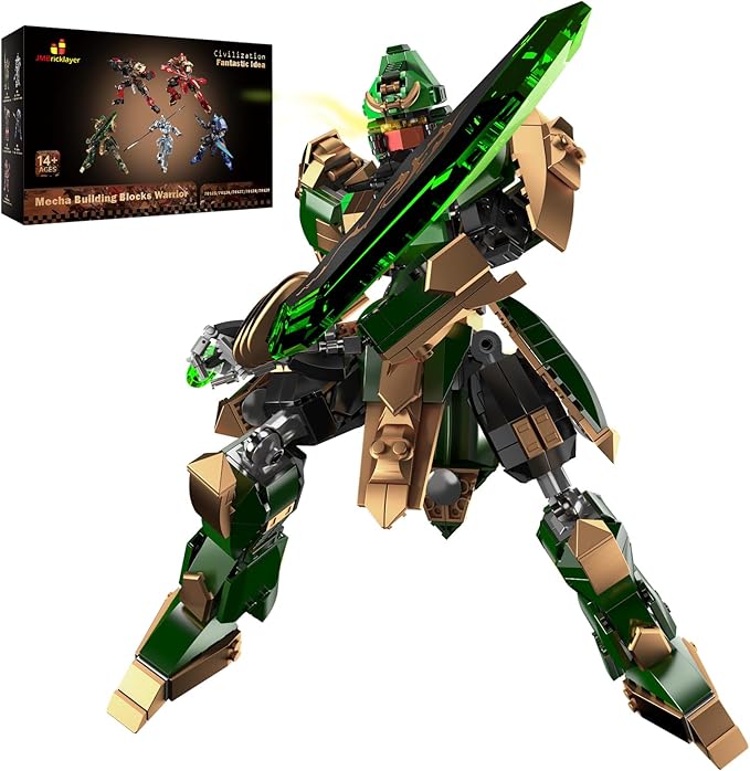 JMBricklayer Mech Sets Robot Building Blocks for Adults 70125, Cool Mechs Warrior Hero Model Building Sets for Boys 8-14 Girls, Transforming Mech with Weapons for Display Decor Gifts Ideas(744 PCS)