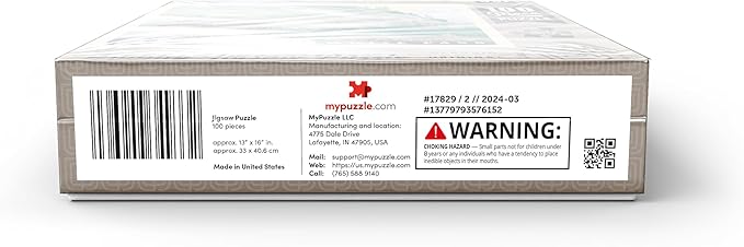 MyPuzzle Alaska: Skagway, Vintage Poster - Premium 100 Piece Jigsaw Puzzle for Adults