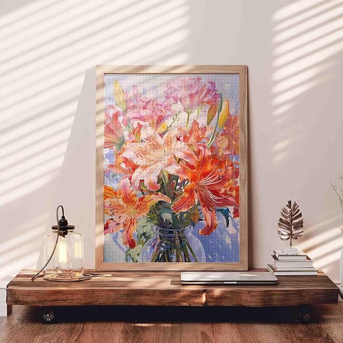 1000 Piece Jigsaw Puzzles for Adults, Colorful Blooming Flowers Jigsaw Puzzles，Colorful Flowers Puzzle，Challenging Family Activity Perfect for Game Nights，Floral Puzzle Wall Art Decor
