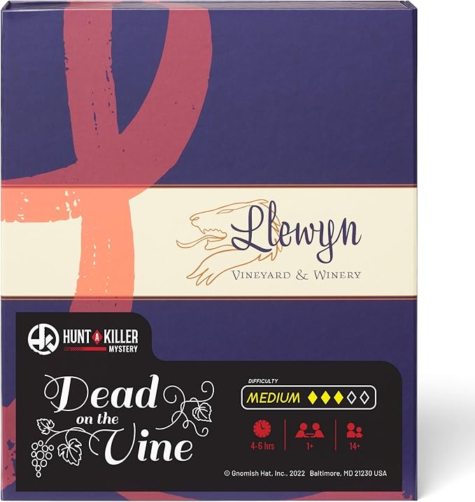 Hunt A Killer: Dead on The Vine – Solve a Murder at a Winery, an Interactive Unsolved Mysteries Experience and Halloween Mystery Party Game for Adults, Perfect for Halloween Game Night, for Ages 14+