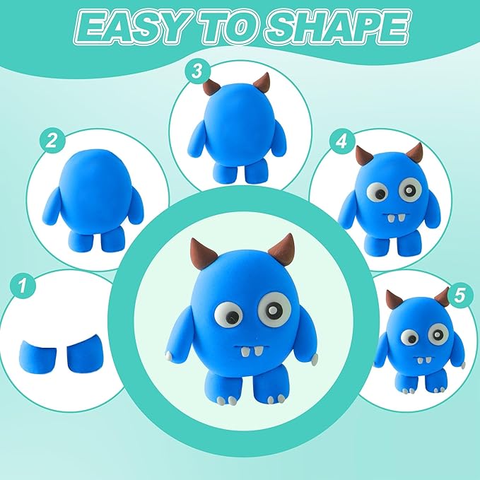 Air Drying Clay Kids 102 Colors, Modeling Magic Clay Kit with Sculpting Tools,Soft and Non-Sticky,Classroom Activities & Art and Crafts Creative Play Gifts for Boys & Girls Age 3-12