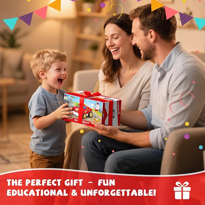 Toddler Remote Control Car Pickup Truck Toy for Kid Cartoon RC Vehicle for Toddlers 1-3 Durable Construction for Boys & Girls