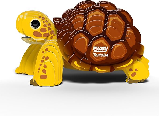 Eugy Tortoise 3D Puzzle - 34 Piece Eco-Friendly Educational Toy Puzzle for Boys, Girls & Kids Ages 6+
