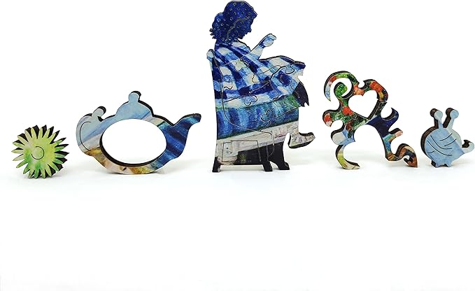 Wooden Puzzle for Adults - Uniquely Shaped Pieces - Made in The USA by FoxSmartBox - 220 Pieces - Children's Afternoon at Wargemont