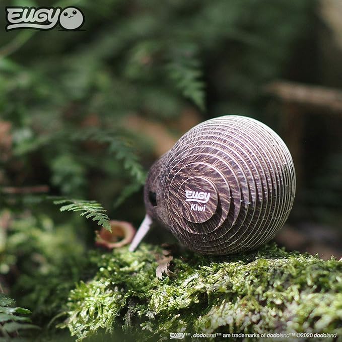 Eugy Kiwi Bird 3D Puzzle - 24 Piece Eco-Friendly Educational Toy Puzzle for Boys, Girls & Kids Ages 6+