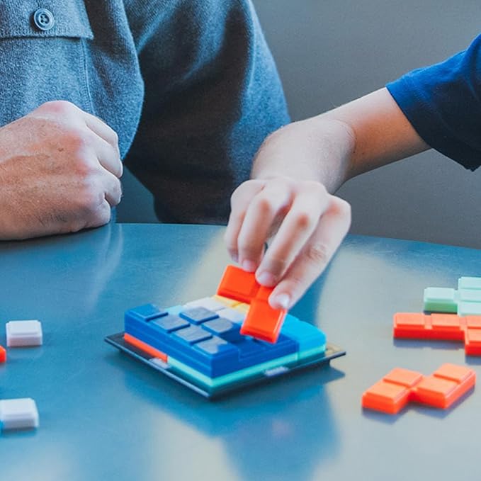 Educational Insights Upzzle - Strategic Stacking Board Games for Kids, Teens & Adults, 2 Player Vertical Puzzle Building Challenge, 3D Brain Teaser, Family Game Night Activities & Gifts for Ages 7+