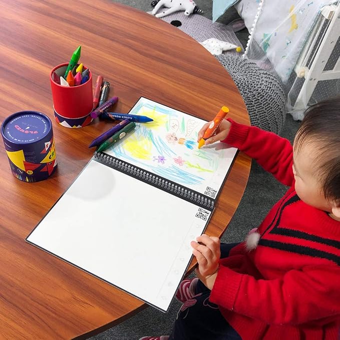 Lebze Jumbo Crayons for Toddlers, 16 Colors Non Toxic Crayons, Easy to Hold Large Crayon for Kids, Safe for Babies and Children Flower Monaco