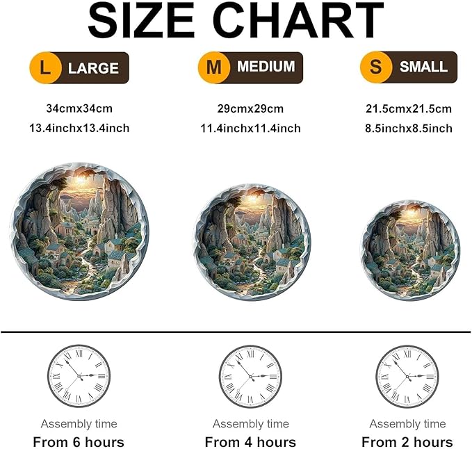 Wooden Puzzles Adults, 3D Cave Forest Puzzle 200 Pieces, Unique Animal Shaped Wood Challenging Jigsaw Puzzles Gifts for Adults, 11.4x11.3in