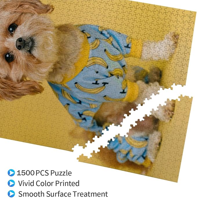 Custom Wooden Jigsaw Puzzles - 120/200/300/500/1000/1500 Piece Photo Gift Sets for Adults & Kids - Pet, Wedding, Family Memory Keepsake