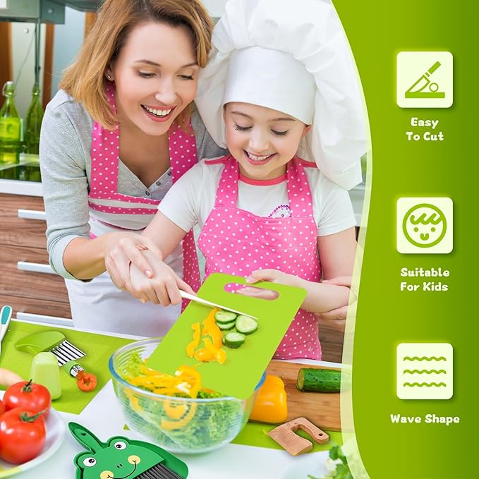 Montessori Kitchen Toys-14pcs Toddler Toys Kids Cooking Sets Real with Safe Knife Set Gift for 2-3-4-5-6-7-8 Years Old