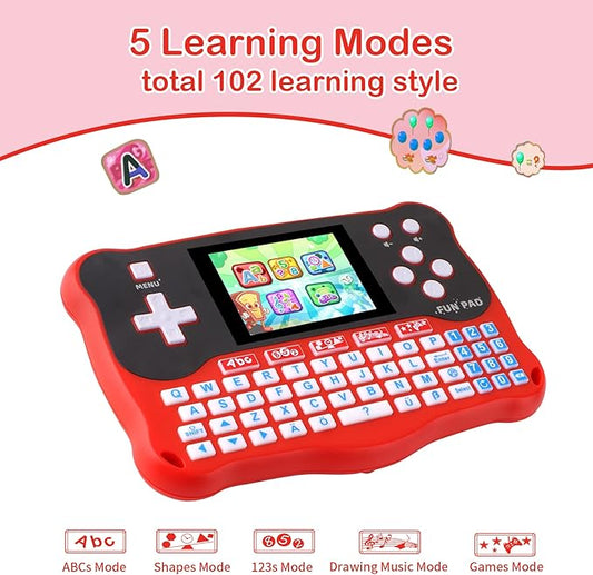 Kids Tablet/Baby Learning Pad with 102 Activities/Toddler Tablet with ABC/Words/Music/Math Interactive Educational Electronic Toys Gifts Handheld Game for Preschool Boys Girls Ages 3-12