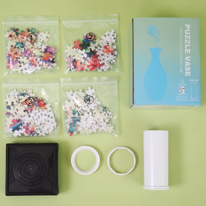 Hummingbird 3D Puzzle Vase for Adults to Flower Arrangement and Home Decoration Made by 160 Curved Plastic Puzzle Pieces,Great Gift for Mother's Day and Housewarming