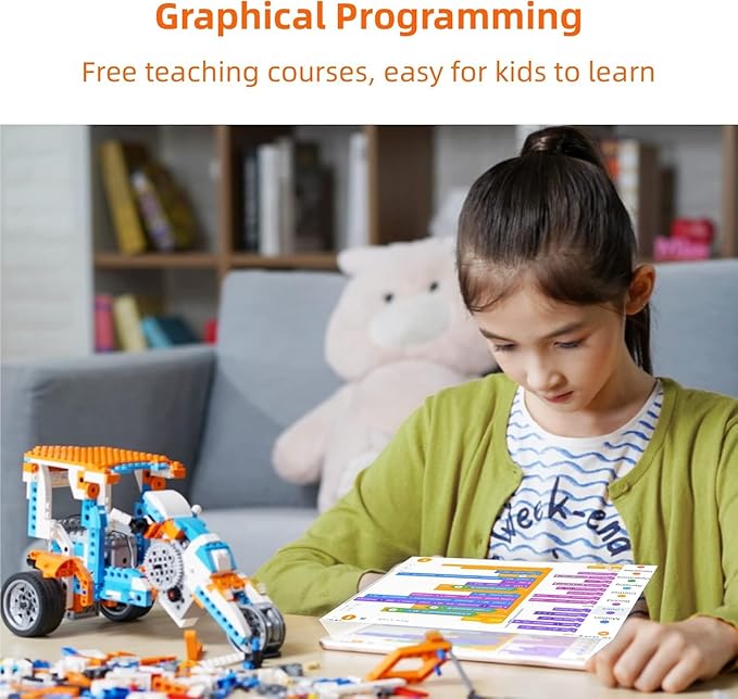 STEM Robotics Kits, Educational Toy Science Kits with Storage Box, App RC Toys Coding Robots for Kids 8 9 10 11 12 Years Old