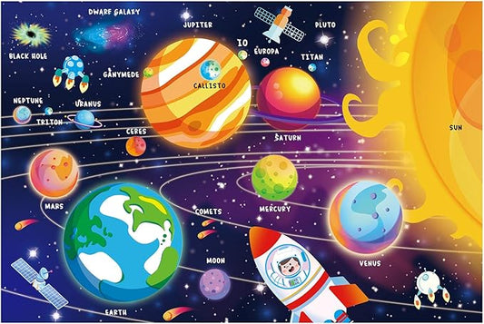 SYNARRY 100 Piece Puzzles for Kids, Space Puzzle for Kids Ages 4-8 Solar System Puzzle, 100 Pieces Puzzles for 3 4 5 6 7 8 Year Olds Boys Girls Childrens, Planets with Names