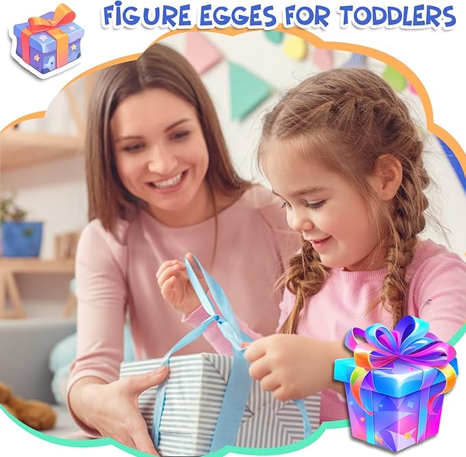 LOOIKOOS Easter Egg Toy for Toddlers 12 pcs Set Color & Shape Recoginition Sorter Puzzle for Easter Travel Bingo Game Early Learning Educational Toys Kids