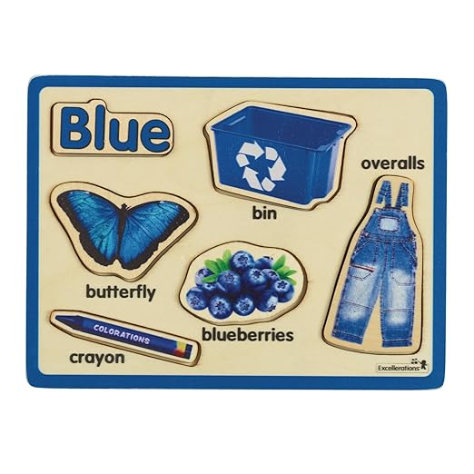 Excellerations Color Puzzles - Set of 8, Wooden Puzzles Featuring Eight Colors, Real Photographs, Early Learning, Color Recognition, Fine Motor Skills, Preschool Puzzles