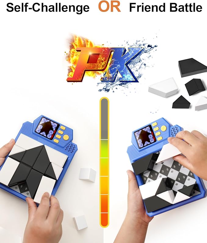 3D Brain Teaser Puzzle Games | 210 Challenges Color & Shape Logic Building Blocks Puzzle | STEM Mind Game for All Ages, Kids, Teenagers, Adults, Boys & Girls Gifts