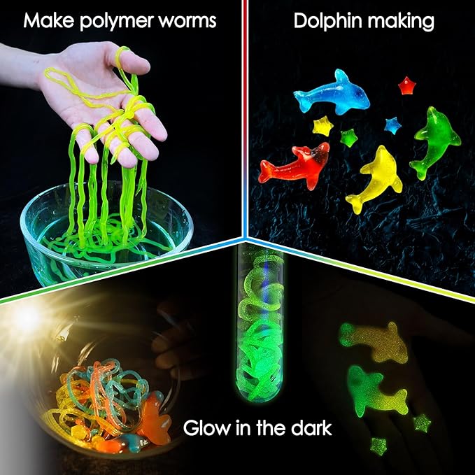 200+ Science Experiments Kit for Kids, Science Project Lab Volcano Toys Birthday Gifts for Boys & Girls, Chemistry Set, Gemstone S.T.E.M Educational Learning Activities