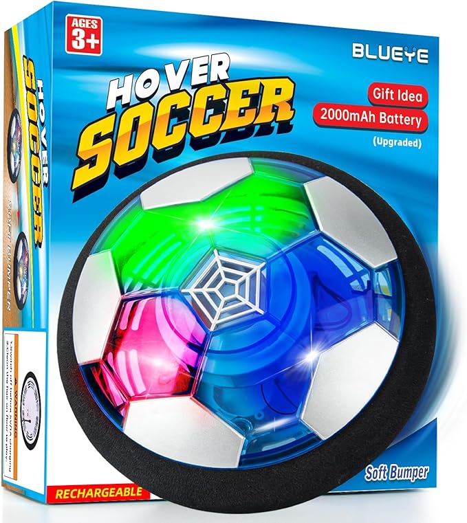 Rechargeable Hover Soccer Ball- Kids Toys - Indoor Toddler Game -Birthday for Boy Age 3,4,5,6,7,8,9 Years Old - Easter Basket Essential- Stocking Stuffers - Yankee Swap-2Packs