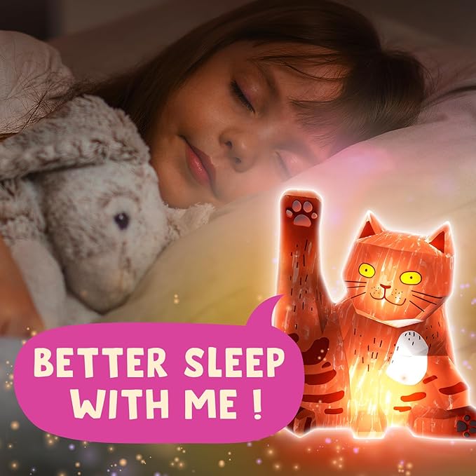 Paint Your Own Yoga Cat Lamp Kit, DIY Cat Crafts Night Light, Arts & Crafts for Kids Age 8-12, Art Supplies Painting Kit, Birthday Easter Party Holiday Gift for Teens Girls Boys Age 3 4 5 6 7 8+