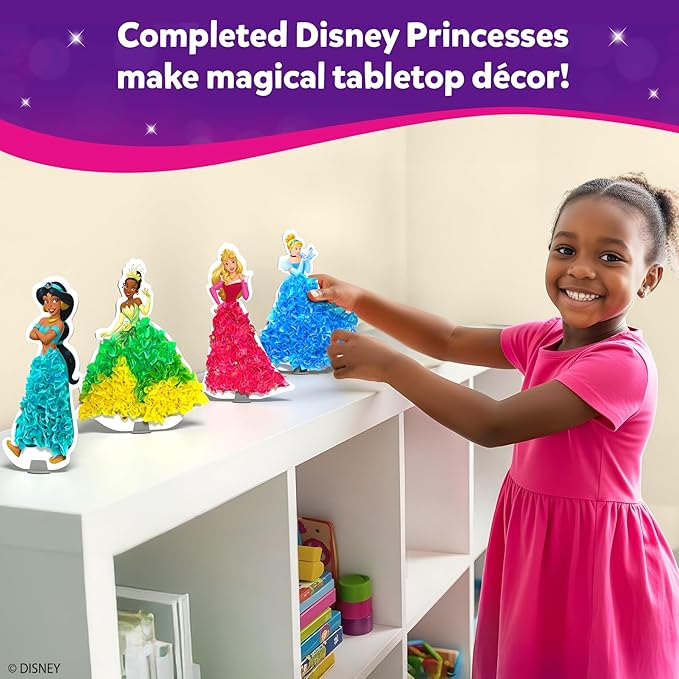 Skillmatics Poke-in Art - Disney Princesses, Mess-Free Fun for Kids, DIY Wood Craft Kits, Creative Activity, Gifts for Girls Ages 4, 5, 6, 7, 8, 9, Includes Cinderella, Ariel, Moana, Rapunzel & More