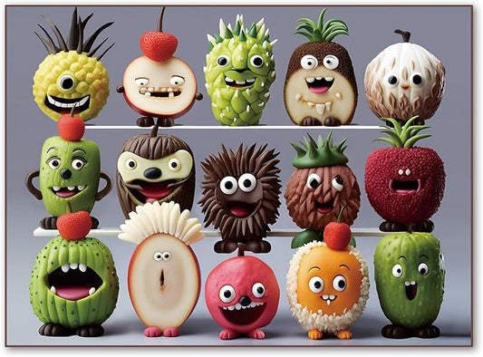 500 Pieces Jigsaw Puzzles for Adults and Teens and Kids Family Happy Games Puzzle Monster Series (Happy Fruits)