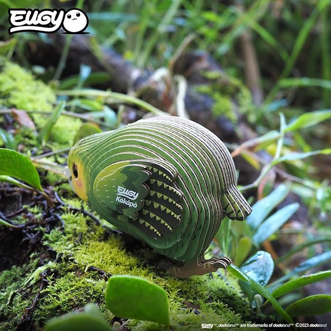 Eugy Kakapo 3D Puzzle - 27 Piece Eco-Friendly Educational Toy Puzzle for Boys, Girls & Kids Ages 6+