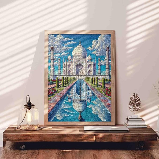 Palace Landscape Puzzles 1000 Pieces for Adults-Blue Sky and White Cloud Scenery Puzzle-Challenging Puzzle Perfect for Game Nights-DIY Home Wall Decor-Arab Palace Art Puzzles 27" x 20"