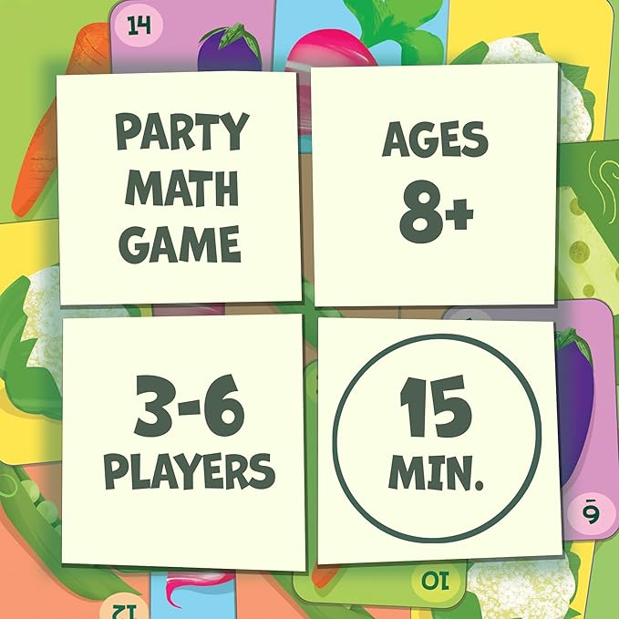 Melon Rind Check The Fridge, Math Game for Kids Adding to 25, Educational, Fun Card Game to Develop Math Skills with Confidence, for 3-6 Players, Perfect for Family Fun, Ages 8+